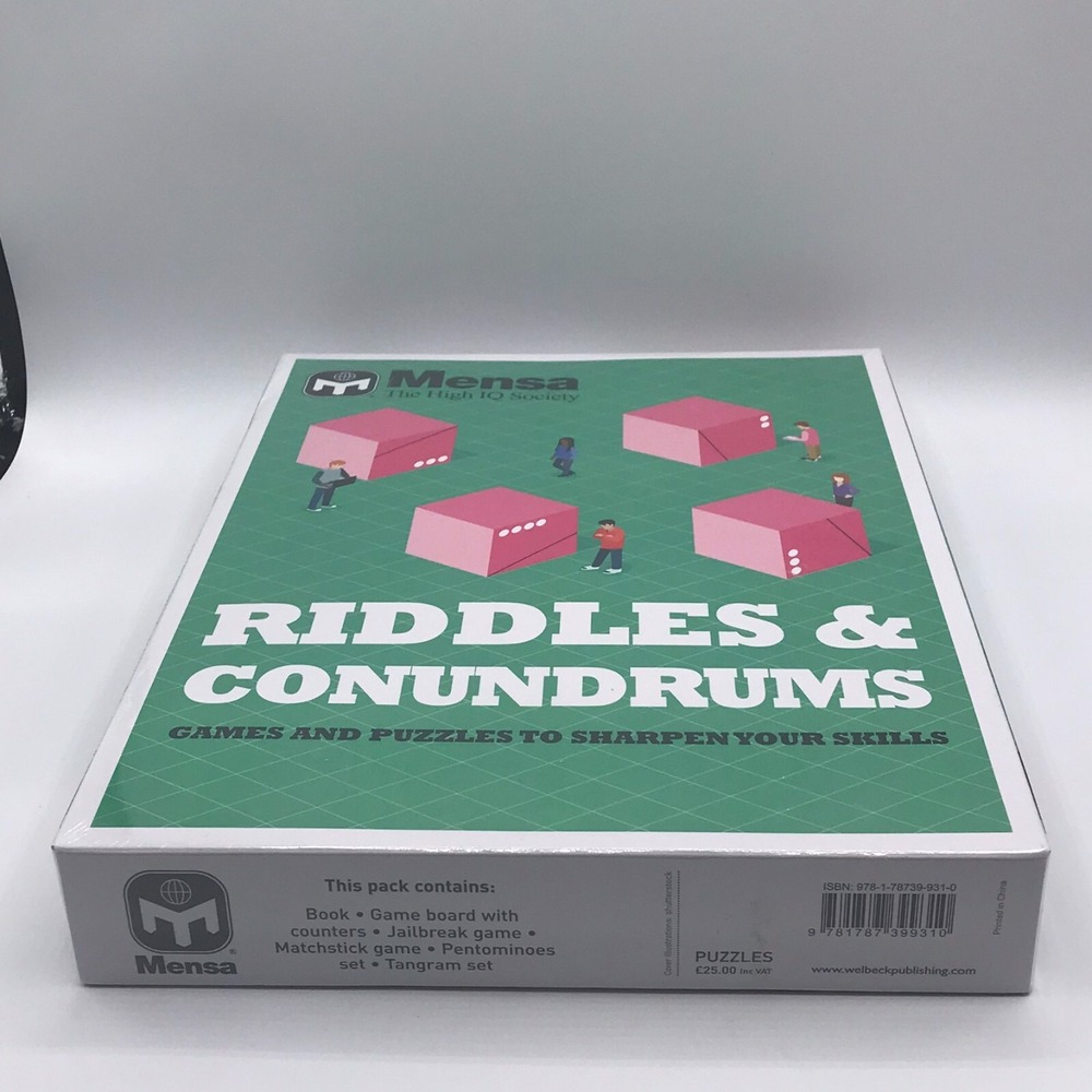 MENSA Riddles and Conundrums Games and Puzzles to Sharpen Your Skills NEW - Picture 5 of 6